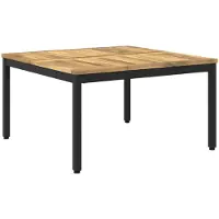 vidaXL Couchtisch Weiß und Schwarz 80 x 80,5 x 45 cm Massivholz Akazie