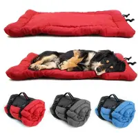 Debuy Wasserdichtes faltbares Hundebett, rutschfeste Hundematte, robust, tragbar für Auto Reisen und Outdoor, 120x80cm, Rot