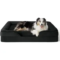 StarTech.com Hundebett - Hundesofa - 106 x 80 cm - Waschbar - Rutschfest - Besonders weich - 100 % Baumwolle - Schwarz