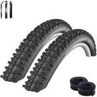 Schwalbe 2 x Smart Sam Performance 27,5 x 2,25 (57-584) schwarz + 2 Schläuche AV19 inkl. Reifenheber