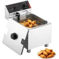 Vevor Gewerbliche Elektrische 1-Becken-Fritteuse 7,5 L Ölfassungsvermöge