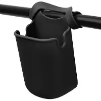 OEM Drei-Stück-Set für Kinderwagen, universelle Fassung, silikon, schwarzer Farbton, für Fahrrad, Kinderwagen, Laufband