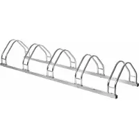 Casa Padrino Stahl Fahrradständer Silber 170 cm - Metall Fahrradständer - Stadt & Park Equipment