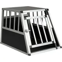 Northix Hunde-Reisebox mit abschließbarer Tür und Trennwand, 69,5 x 54 x 50,5 cm