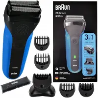 Braun Herrenrasierer 310Bt 3-in-1 mit Trimmer, 5 Aufsätzen, IPX7, Trocken/Nass
