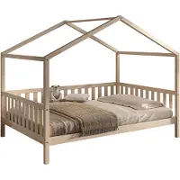 Vipack Hausbett >Dallas< in Natur, Kiefer - 210x170x147cm (BxHxT)