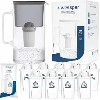 Wessper Szklany dzbanek D2 Borosilicate 3 l z 10 filtrami AquaClassic
