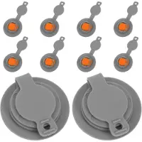 Markenlos 10 Stück Aufblasbare Ventilkappen für Reisekissen aus TPU mit auslaufsicherer Luftventil-Technologie für Camping und Reisen