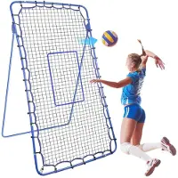 Merkloos Verstellbares Volleyballnetz 100 x 100 m - Rebounder - Outdoor - Trainingsgerät