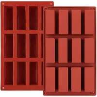 Melitt Rechteckige Schokoladenriegelform Aus Silikon, Selbstgemachte Snack-Schokoriegel, Butterform mit 12 Gittern