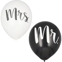 Papstar Luftballons Ø 29 cm "Mr. + Mrs.", 12 x 6 Stück 72 Stück