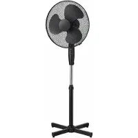 Lentz Standventilator 40cm Leise 45W Oszillierend Lüfter Windmaschine Schwarz
