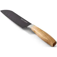Echtwerk Santokumesser "Classic" aus hochwertigem Stahl, Akazienholzgriff, Black-Edition, 15 cm