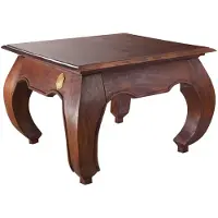 MASSIVMOEBEL24.DE MASSIVMOEBEL24 Couchtisch Akazie 60x60x40 nougat lackiert OPIUM #612