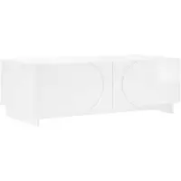 vidaXL Couchtisch Hochglanz Weiß 102 x 50,5 x 35 cm Holzwerkstoff