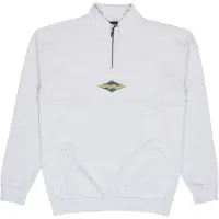 Billabong - Sweat demi-zippé - Burleigh Mock Neck Sweatshirt Light Grey Heather für Herren aus Baumwolle - Größe M - Grau