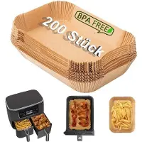 OEM Bakpapier für doppelte Zone Airfryer, 200 Stück, 21 cm, für AF300EU, AF400EU, 7,6-9,5L, für Airfryer Zubehör