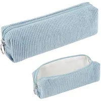 OEM Corduroy Etui für Mädchen, schlichtes Etui für Mädchen, blauer Stoff, Etui für Frauen, Etui für Erwachsene für Schule, Büro