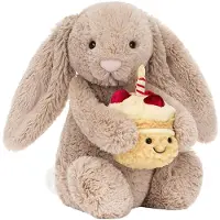Jellycat Kuscheltier - 31x12 cm - Bashful Beige Bunny Geburtstag - - One Size - Kuscheltiere