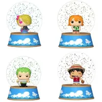 Funko POP! FK92278 - One Piece Mystery Minis Minifiguren Glitter Globes PDQ 5 cm Display (12) - Neu