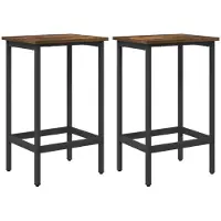 vidaXL Barhocker 2 stk. Raucheiche 40 x 32 x 74 cm Holzwerkstoff