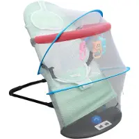 Gistuch Elektrische Babyschaukel mit Musik, bunten Lichtern, 3-Punkt-Sicherheitsgurt, rutschfest, niedliches Schaukelspielzeug für Neugeborene im Alter von 0