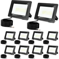 Peviasot LED Strahler Außen 30W, IP66 LED Fluter mit 3 Farbtemperaturen, 3000K/4000K/6500K, 10er Set