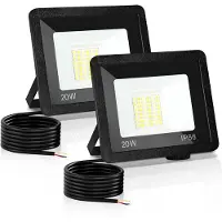 Peviasot LED Strahler Außen 20W, IP66 LED Fluter mit 3 Farbtemperaturen, 3000K/4000K/6500K, 2er Set