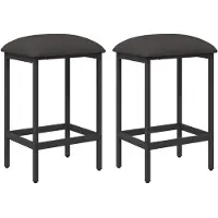 vidaXL Barhocker 2 stk. Dunkelgrau 40 x 32 x 74 cm Holzwerkstoff