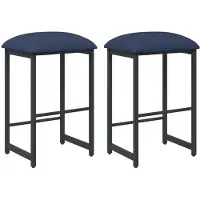 vidaXL Barhocker 2 stk. Blau 40 x 32 x 74 cm Holzwerkstoff