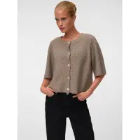 Vero Moda Strickjacke "VMSOFFE 2/4 O-NECK CARDIGAN NOOS" Materialmix, regular fit