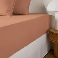 La redoute interieurs Unifarbenes Spannbetttuch Aus Gewaschener Baumwolle, Steg 30 Cm, Tifly