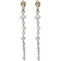 Alisia - Long gold-plated earrings with mother-of-pearl AL3705.01.000