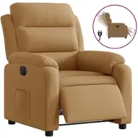 vidaXL Relaxsessel Elektrisch Braun Samt