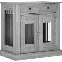 vidaXL Hundekäfigmöbel Sonoma-Grau 80 x 47,5 x 80 cm Holzwerkstoff