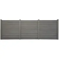Prestige Home Living Outdoor WPC-Sichtschutzzaun CARACAS - 5x Element + 6x Pfosten - Grau