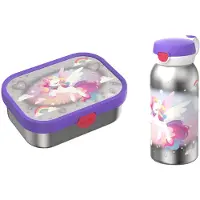 Mepal Lunchbox "Edelstahl-Lunchset Campus 2er Set", lila (unicorn glow), B:2cm H:2cm L:2cm, Lebensmittelaufbewahrungsbehälter, Lunchbox, Spülmaschinenfest
