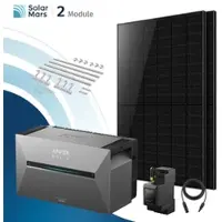 SolarMars Anker SOLIX Solarbank 3 E2700 Pro Balkonkraftwerk Speicher mit 500Wp Solarmodul und MC4 Solarkabel Set - 1000Wp ‚Äì 2 Module / Ohne Erweiterungsakku / Ziegeldach