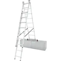 Krause Corda Vielzweck-Leiter 3x9 Sprossen mit Treppenversion - 033390
