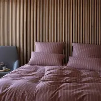 Elegante Soft-Flanell Bettwäsche Winston Kissenbezug einzeln 80x80 cm rosenholz