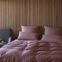Elegante Soft-Flanell Bettwäsche Winston Kissenbezug einzeln 80x80 cm | rosenholz - rot