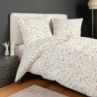 Janine Soft-Cotton Bettwäsche Cortina 71007 beige kupfer 155x200 cm + 80x80 cm