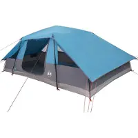 vidaXL Familienzelt mit Regenschutz wasserdicht 10 Personen Blau