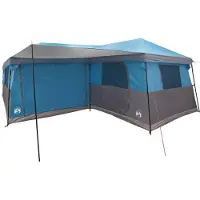 vidaXL Familienzelt mit Regenfly wasserdicht 14 Personen Blau