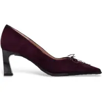Hispanitas für Damen. HI264951 Bordeauxrote Lederschuhe Paris (39), 3 bis 5 cm, Keine, Party, Kastanienbraun