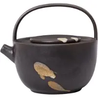 Ferm Living Koyo Teekanne, dunkelbraun 0,85 Liter Steingut - , Braun / Rost, Keramik