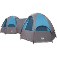 vidaXL Familienzelt mit Regenschutz wasserdicht 14 Personen Blau