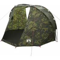 vidaXL Angelzelt mit Schnellverschluss Personen Helles Camouflage