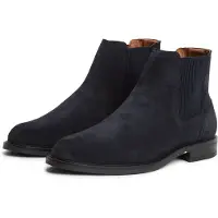 Tommy Hilfiger Klassische Stiefeletten Corporate Dressy Suede Chelsea FM0FM05953 Dunkelblau 40