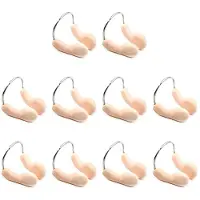 TAUOH 10 Stück Weiche Silikon-Nasenclips für Schwimmer, Rutschfest, Verstellbar, Aus Edelstahldraht, für Schwimm- und Tauchsportzubehör